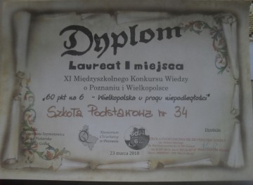 Powiększ obraz: IX edycja Międzyszkolnego Konkursu Wiedzy o Poznaniu i Wielkopolsce
